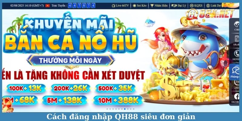 Cách đăng nhập QH88 siêu đơn giản